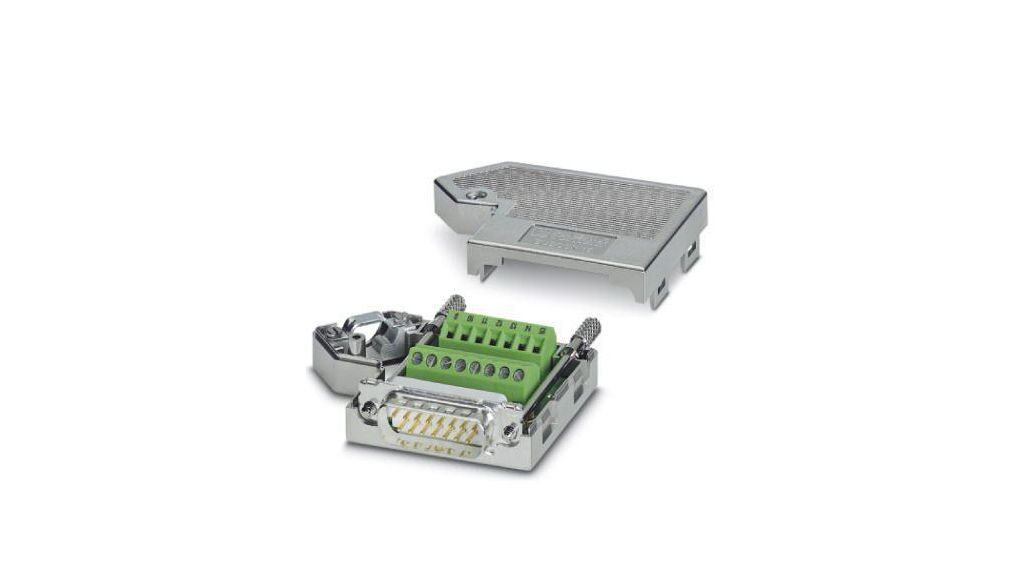 D-Sub Connector Kit, DA-15 Plug, Screw Terminal, ABS